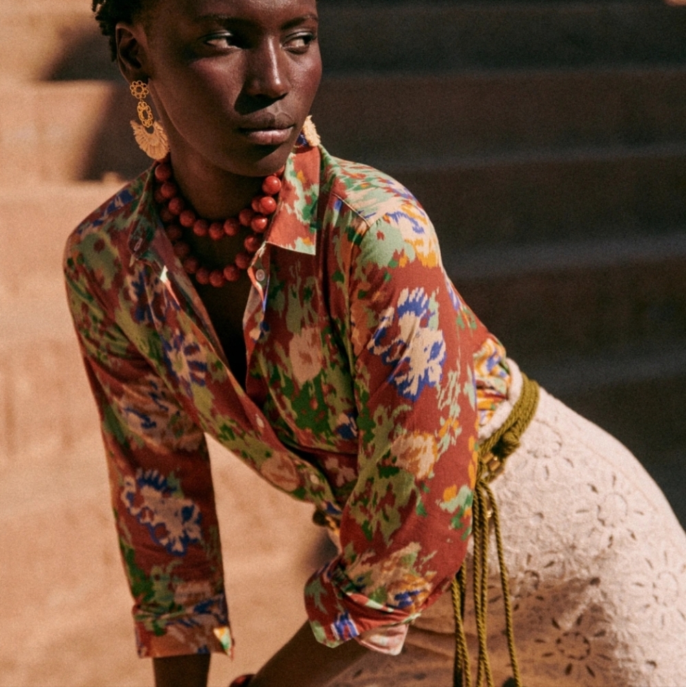 Sezane Pierro Multicolor Button Down Shirt - Picture 2 of 9
